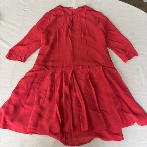 Tory Burch 100% Silk Mini Dress Red 12 | Luxe Classic